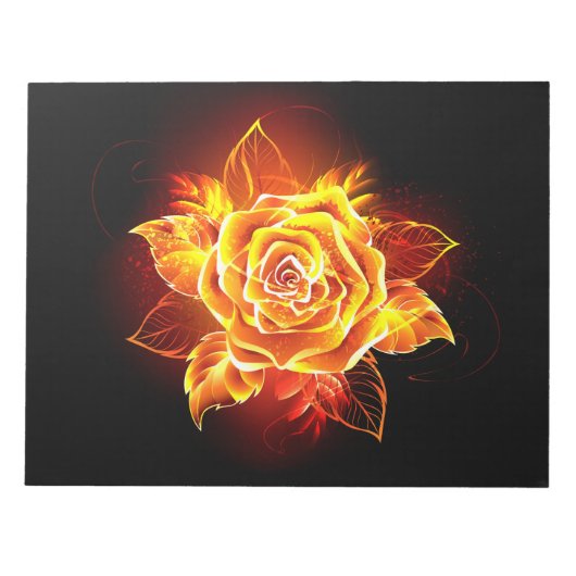 Bloc-note Blooming Fire Rose (Devant)