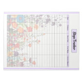 Bloc-note Blooming Purple Garden_ Compteur de Pas (Devant)
