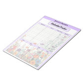 Bloc-note Blooming Purple Garden_ Tracker de médicaments (Incliné)