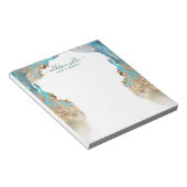 Bloc-note Blue And Gold Modern Art Liquide Encre Business (Incliné)