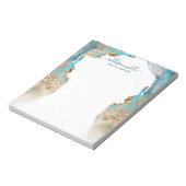 Bloc-note Blue And Gold Modern Art Liquide Encre Business (Tourné)