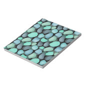 Bloc-note Blue and green sea pebbles (Tourné)