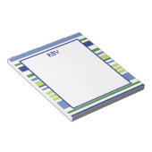 Bloc-note Blue and Green Stripe Notepad (Incliné)
