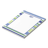 Bloc-note Blue and Green Stripe Notepad (Tourné)