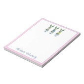 Bloc-note Blue and White Chinoiserie With Rabbits Topiary (Tourné)