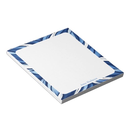 Bloc-note Blue Bliss Organic Floral Personalized Desk (Incliné)