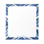 Bloc-note Blue Bliss Organic Floral Personalized Desk (Devant)