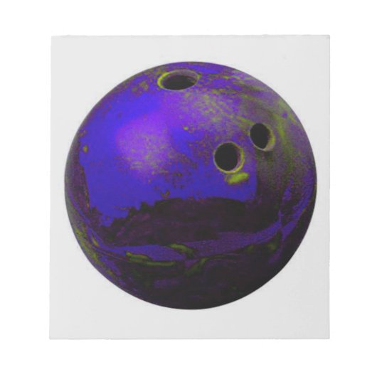 Bloc-note Blue Bowling Ball Personnaliser It (Devant)