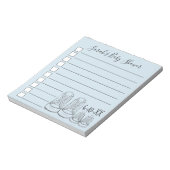 Bloc-note Blue Boy Baby Chaussures Douche Personnalisée À Fa (Tourné)