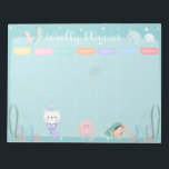 Bloc-note Blue Caticorn Meowmaid Mer Planificateur hebdomada<br><div class="desc">Maïs bleu sous la mer Planificateur hebdomadaire</div>