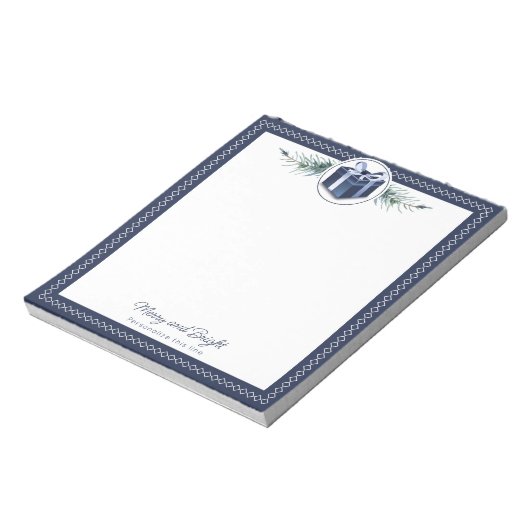 Bloc-note Blue Christmas Gift Personalized (Tourné)