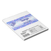 Bloc-note Blue Confetti Candy Bar Wrapper Party Favoriser (Incliné)