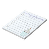 Bloc-note Blue Cupcake Personnalisé Anniversaire Fête Favori (Tourné)