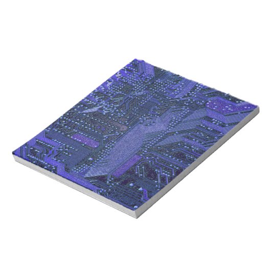 Bloc-note Blue Cyber Circuit Board Tech Art Electronique (Tourné)