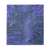 Bloc-note Blue Cyber Circuit Board Tech Art Electronique (Devant)