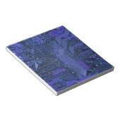 Bloc-note Blue Cyber Circuit Board Tech Art Electronique (Incliné)