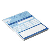 Bloc-note Blue Design White 3D Caduceus Rendez-vous Médicale (Incliné)