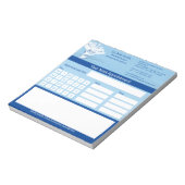 Bloc-note Blue Design White 3D Caduceus Rendez-vous Médicale (Tourné)