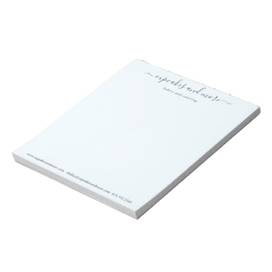 Bloc-note Blue Elegant Minimum Business Notepad (Tourné)