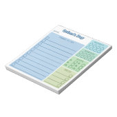 Bloc-note Blue Green Day Tracker Tâches Étapes Modes (Tourné)
