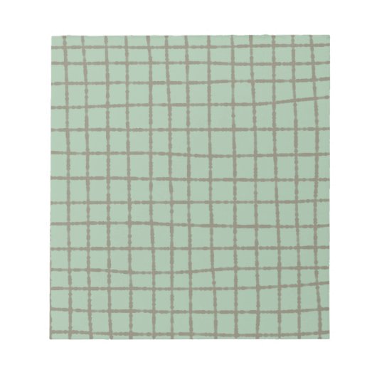 Bloc-note Blue Grey Check Motif élégant et pratique (Devant)