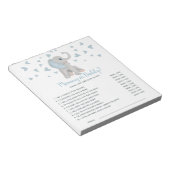 Bloc-note Blue Grey Elephant Baby shower Devinez Qui (Incliné)