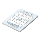 Bloc-note Blue Grey Elephants Baby shower Bingo Game pad (Tourné)