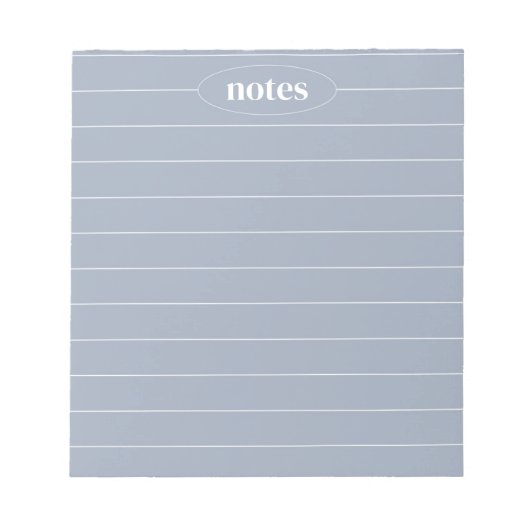 Bloc-note Blue Grey Notes Élégance et modernité (Devant)