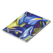 Bloc-note Blue Iris fleurs d'aquarelle d'art (Tourné)