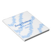 Bloc-note Blue merry noël scintillant lignes de parties scin (Incliné)