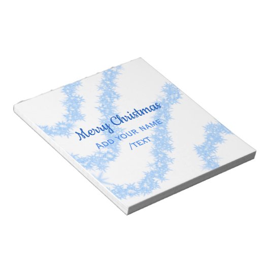 Bloc-note Blue merry noël scintillant lignes de parties scin (Incliné)