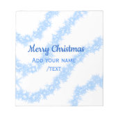 Bloc-note Blue merry noël scintillant lignes de parties scin (Devant)