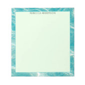 Bloc-note Blue Modern Aesthetic Personalized Name Stylish (Devant)