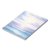 Bloc-note Blue Ocean Pastel Aquarelle Couleur Couche Ombre (Tourné)