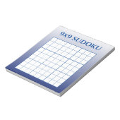 Bloc-note Blue Ombre 9 par 9 Modèle Sudoku (Tourné)