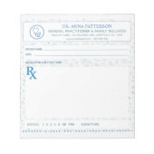 Bloc-note Blue pattern Doctor Prescription (Devant)