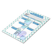 Bloc-note Blue Pill Modèle des médicaments pour les étudiant (Incliné)