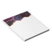 Bloc-note Blue & Purple Space & Stars Agate moderne (Incliné)