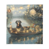 Bloc-note Bluetick Coonhound Noël Festive Voyage (Devant)