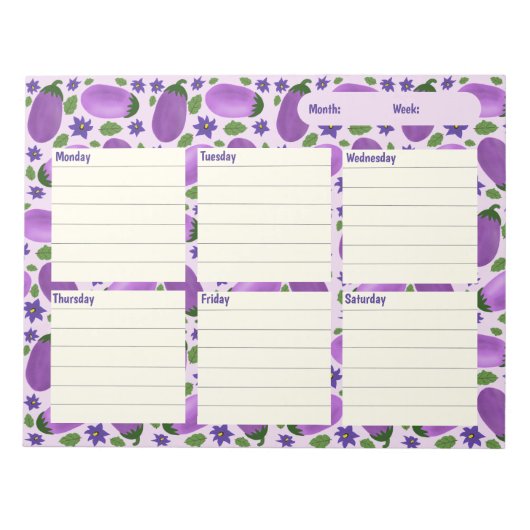 Bloc-note Blush & Bloom Eggplant Collection – Soft Lilac (Devant)