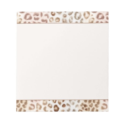 Bloc-note Blush Chic Ivoire Léopard (Devant)