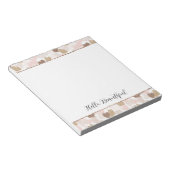 Bloc-note Blush Glitter Pink Cream Brown Hearts  (Incliné)