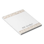 Bloc-note Blush Pailleté Rose Crème Floral Mariage (Incliné)