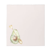 Bloc-note Blush Pink Avocado Heart Spoon  (Devant)