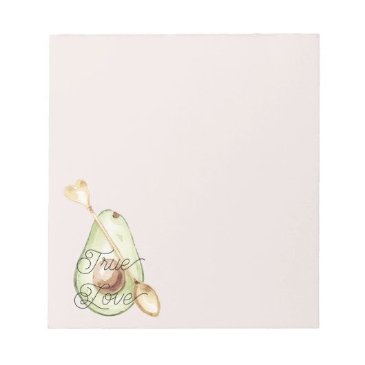 Bloc-note Blush Pink Avocado Heart Spoon  (Devant)