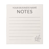 Bloc-note Blush Pink Business Minimalist Simple Botanical (Devant)