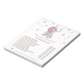 Bloc-note Blush Pink Elephant Devine Qui Baby shower Jeu (Tourné)
