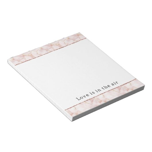 Bloc-note Blush Pink Gold Rose Petals (Incliné)