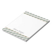 Bloc-note Blush Pink Green Glitter Stripes Christmas   (Tourné)