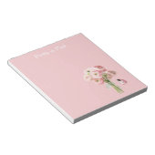 Bloc-note Blush Pink Ranunculus Flowers Ladybug (Incliné)